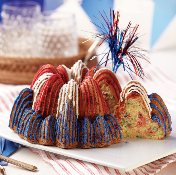 Hot Cinnamon Fireworks Cake