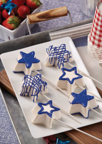 No-Bake Cheesecake Star Pops