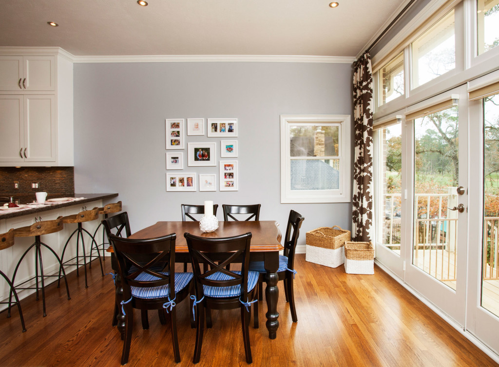 The breakfast room takes in a marvelous view of the backyard and golf course beyond.  