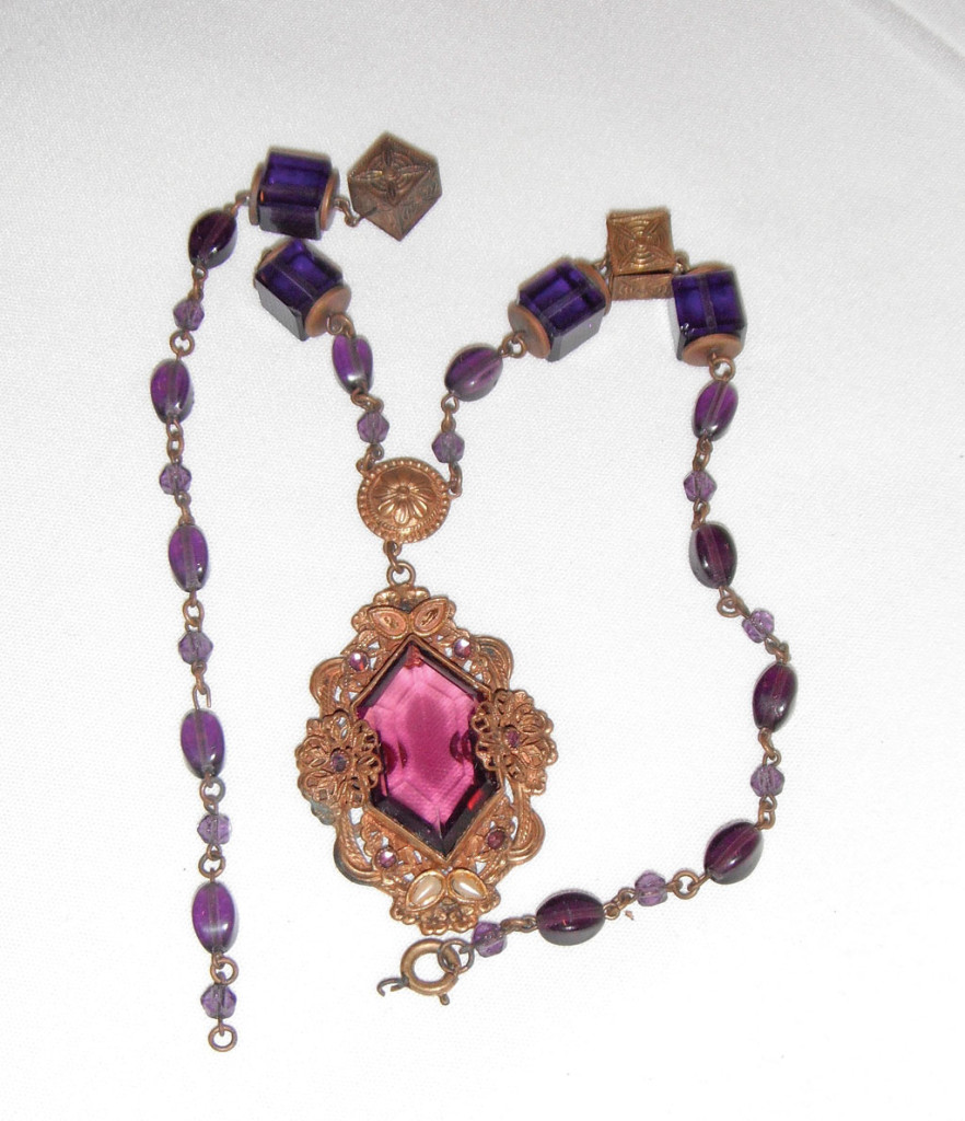 Antique Victorian amethyst necklace.
