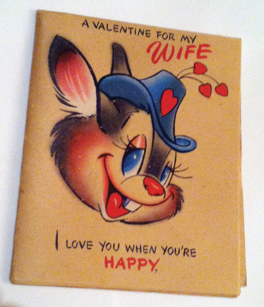 Valentine’s card, c. 1945-55