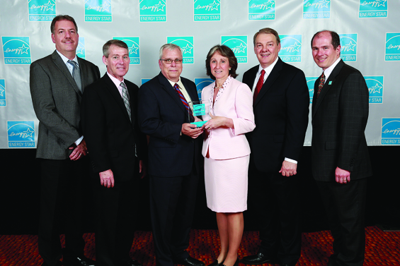 (L-R): ) Patrick Shay, director of engineering services, Memorial Hermann-TW; Delbert Reed, director of engineering services, Memorial Hermann Southeast; Larry Newlands, director of energy management, Memorial Hermann Health System; Jean Lupinacci, administrator, EPA ENERGY STAR program; Terry Scott, director of engineering services, Memorial Hermann Northwest and Memorial Hermann Southwest; Clark Reed, director, EPA ENERGY STAR program.