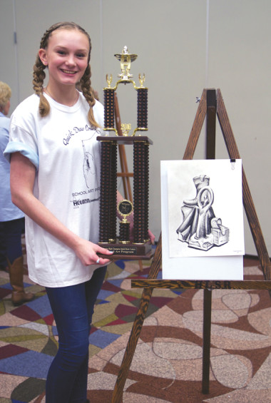 Trinity Pace was named Junior HIgh Champion and won a scholarship to Glassell School of Art.