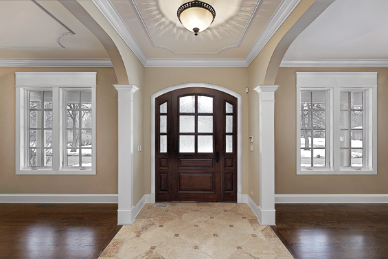Royal-Building-Products'-Interior-Trim-adds-elegrant-character-to-an-entry-way